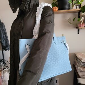 Elegant Blue Tote Bag Satchel Purses Large Capacity Shoulder Bag